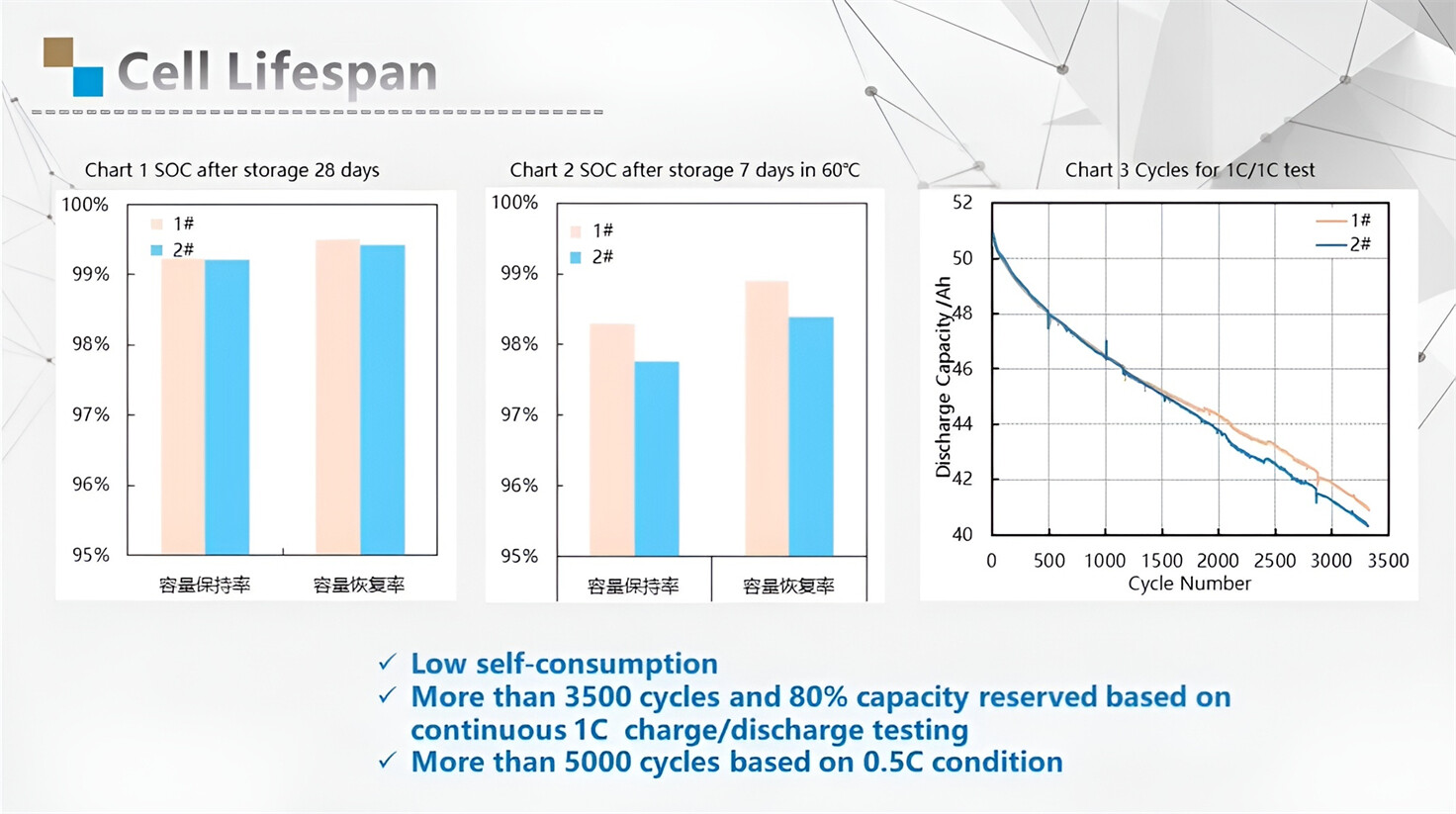 HomSolar LFP LiFePO4 cell Lifespan Test Curves